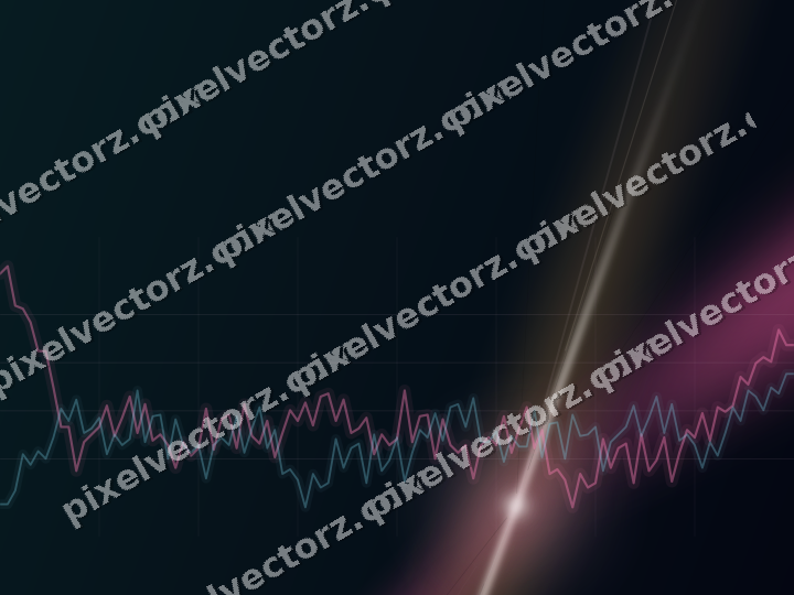Glowing neon chart background in pink and cyan