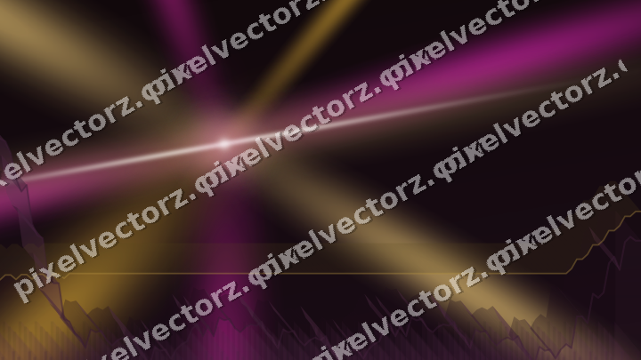 Glowing neon chart background in magenta and amber