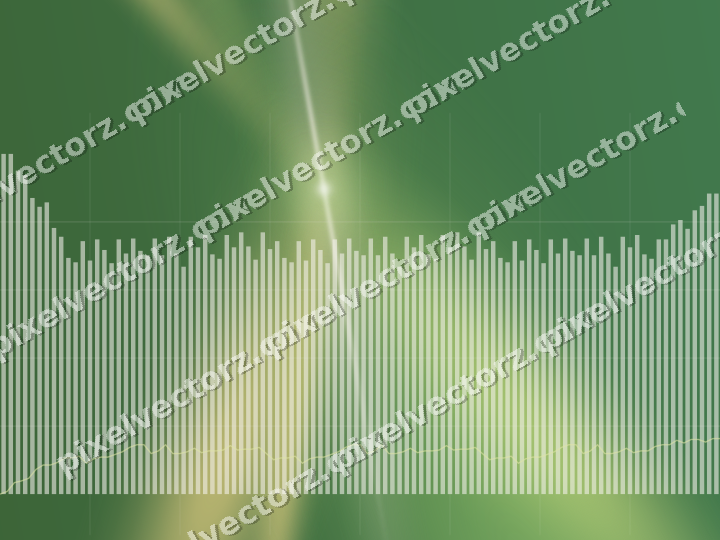 Glowing neon chart background in lime and yellow