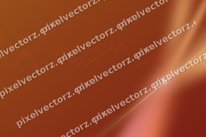 Glowing neon chart background in red and orange