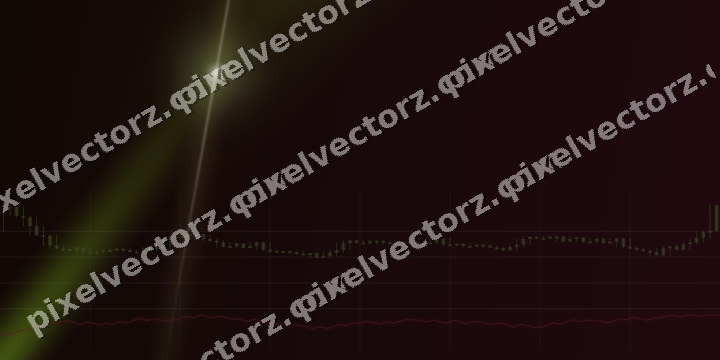 Glowing neon chart background in lime and pink