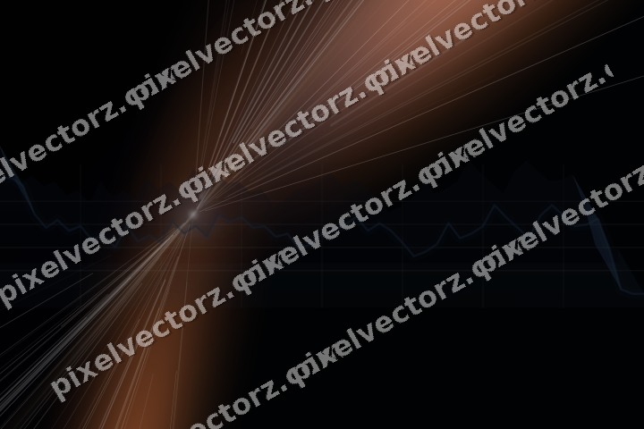 Glowing neon chart background in blue and orange