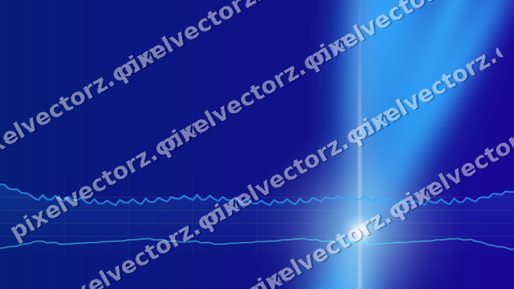 Glowing neon chart background in cyan and blue