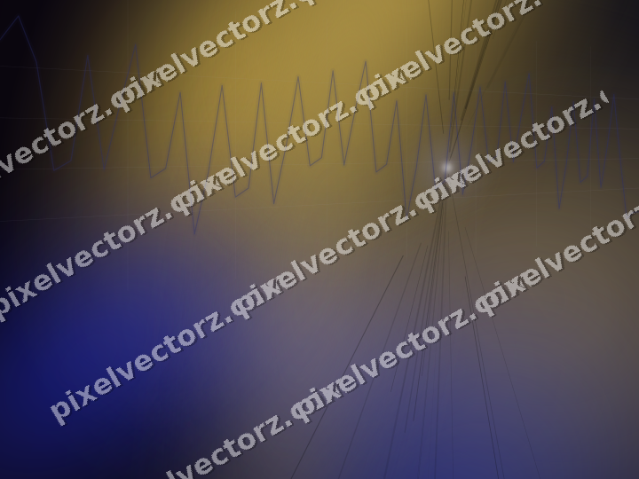 Glowing neon chart background in blue and amber