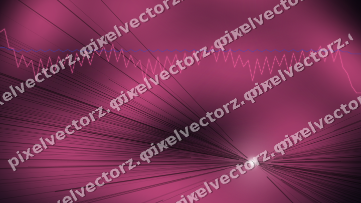 Glowing neon chart background in pink and blue