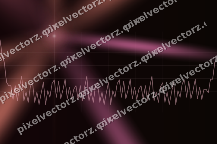Glowing neon chart background in pink and red