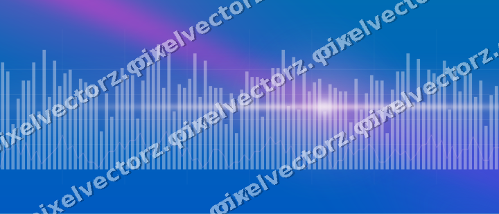 Glowing neon chart background in magenta and purple