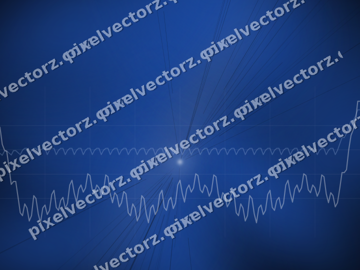 Glowing neon chart background in blue and red