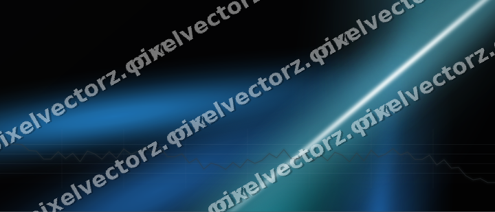 Glowing neon chart background in blue and teal