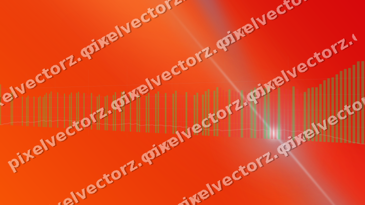 Glowing neon chart background in blue and red