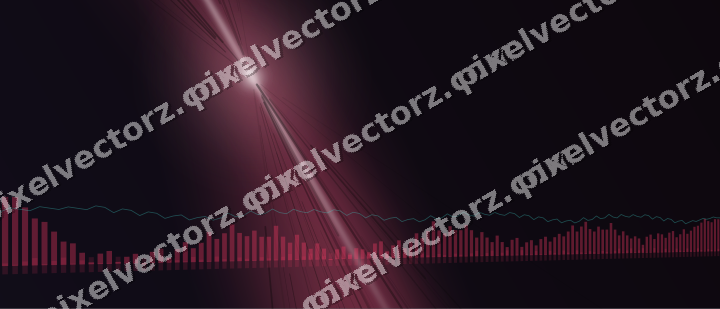 Glowing neon chart background in pink and amber