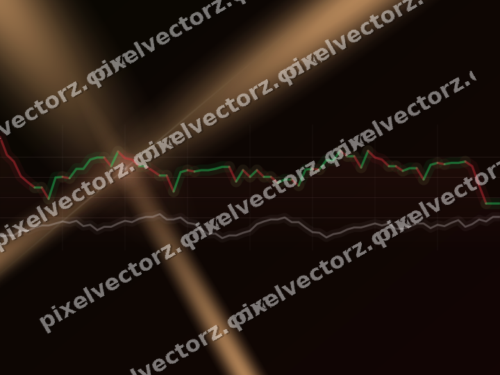 Glowing neon chart background in red and orange