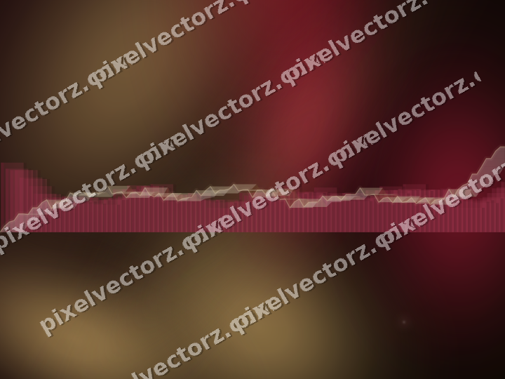 Glowing neon chart background in pink and red