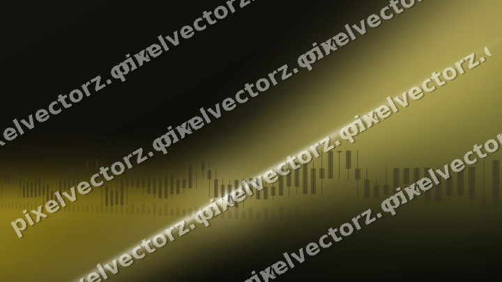 Glowing neon chart background in amber and yellow