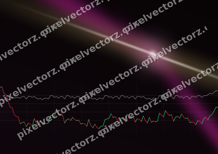Glowing neon chart background in magenta and lime