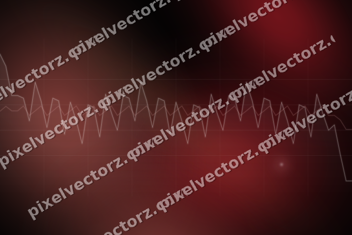 Glowing neon chart background in red and amber