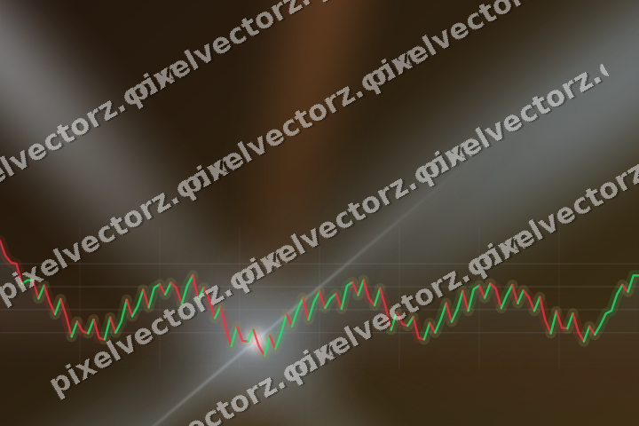 Glowing neon chart background in blue and orange