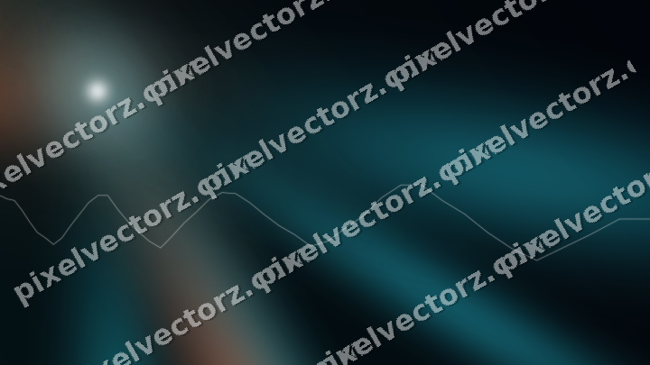Glowing neon chart background in teal and orange