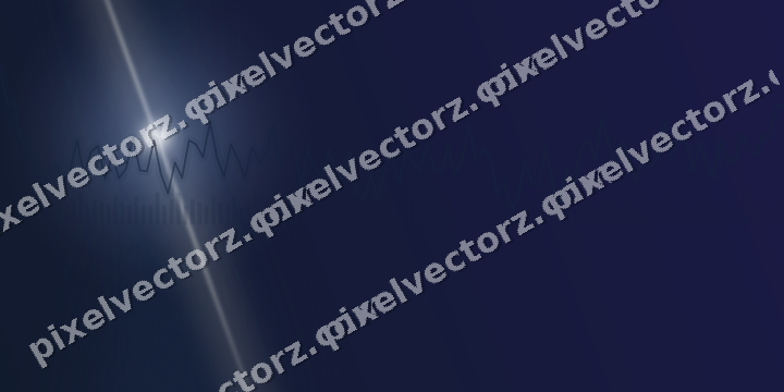 Glowing neon chart background in dark blue and amber