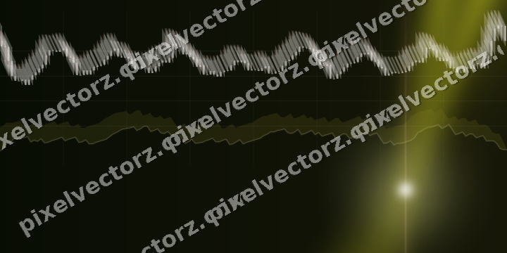 Glowing neon chart background in yellow and red
