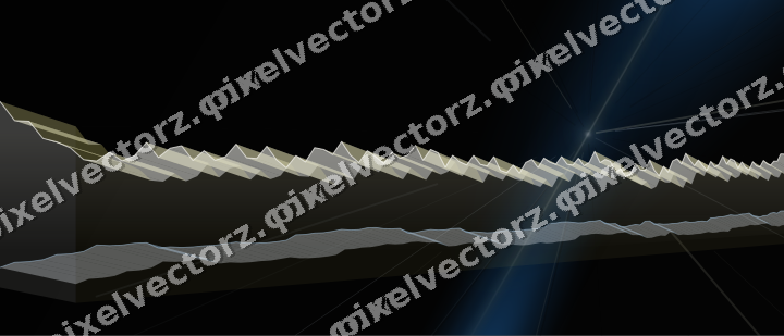 Glowing neon chart background in blue and yellow