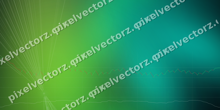 Glowing neon chart background in green and lime