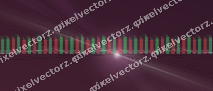 Glowing neon chart background in dark magenta and lime