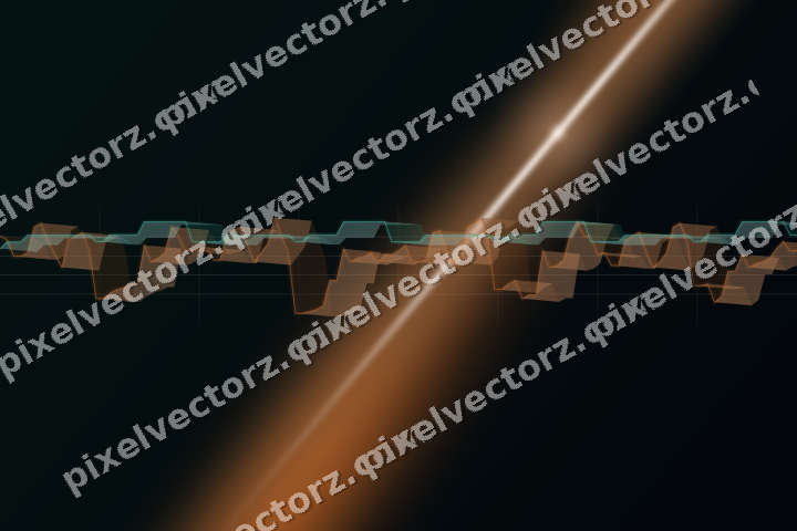 Glowing neon chart background in orange and teal