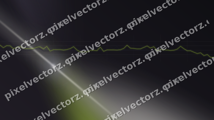 Glowing neon chart background in purple and lime
