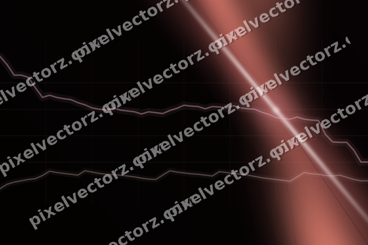 Glowing neon chart background in pink and red