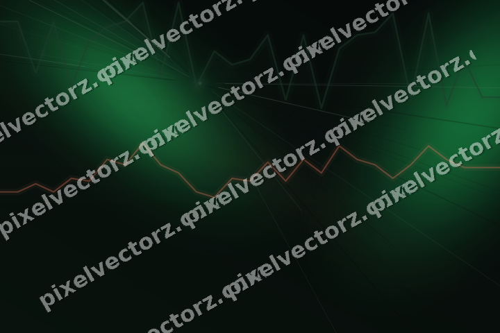 Glowing neon chart background in green and red
