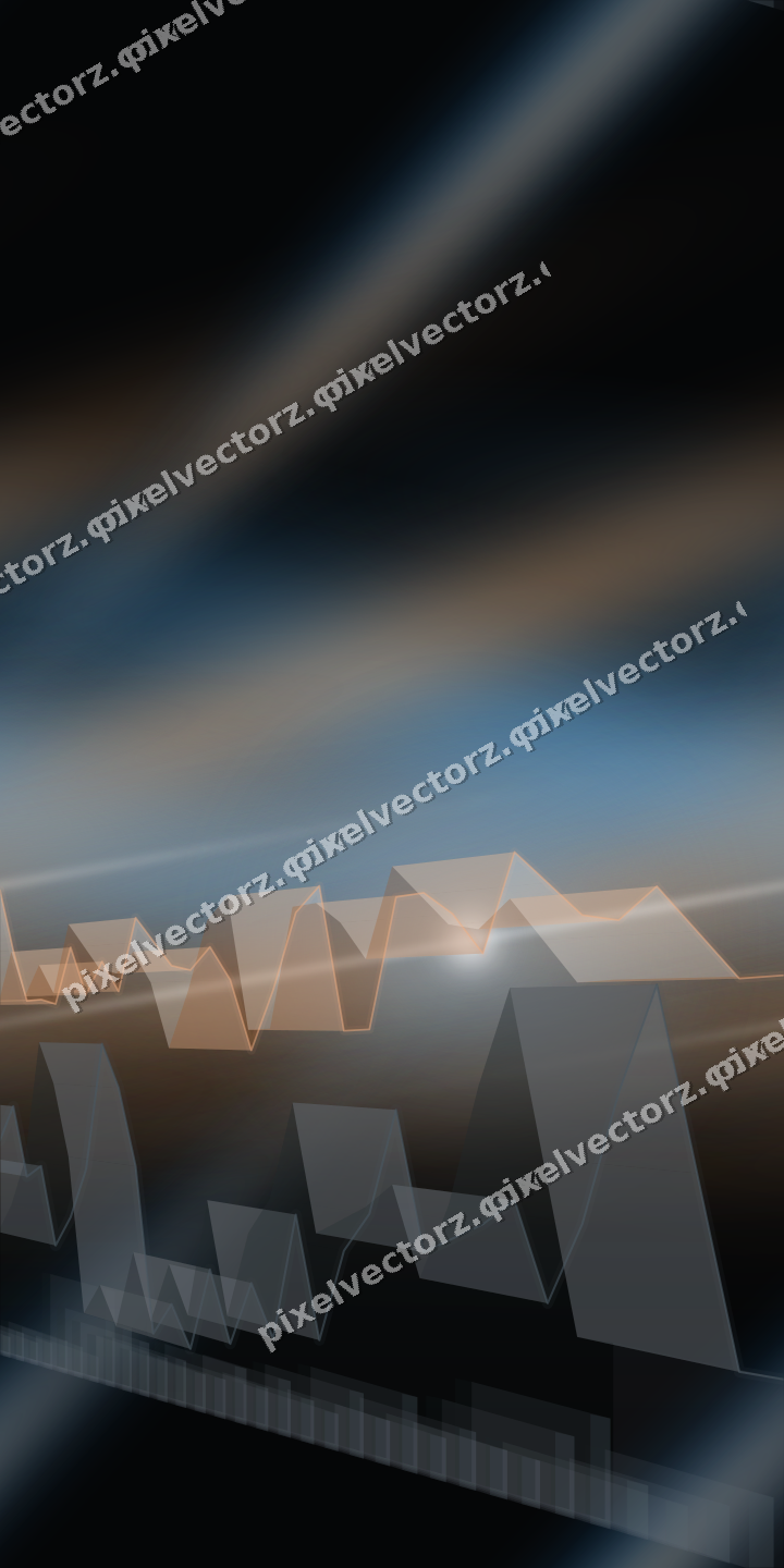 Nahtloser Neon Diagramm Hintergrund in Blau und Orange