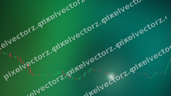 Glowing neon chart background in green and lime