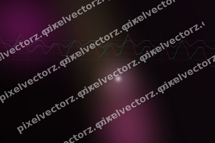 Glowing neon chart background in magenta and amber