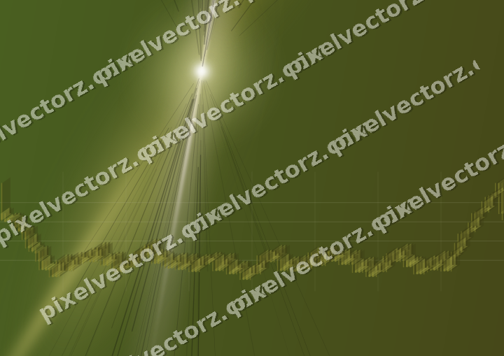 Glowing neon chart background in yellow and red