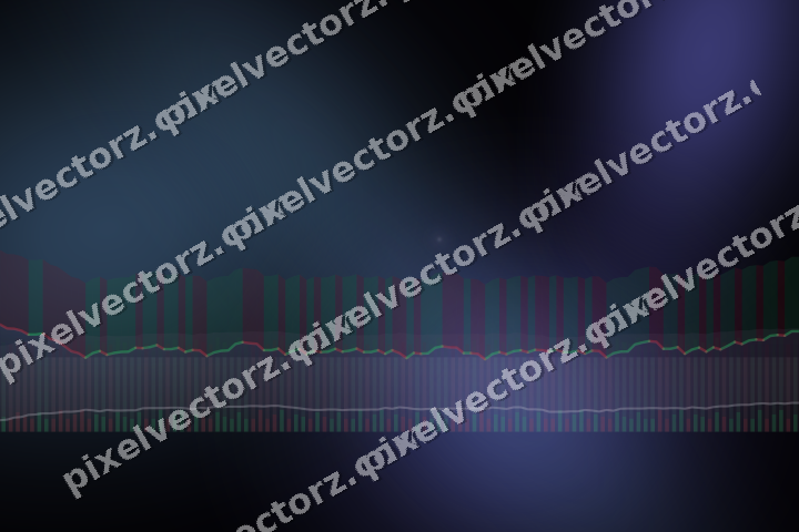 Glowing neon chart background in purple and blue