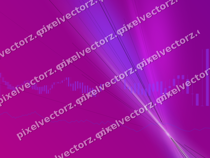 Glowing neon chart background in purple and blue