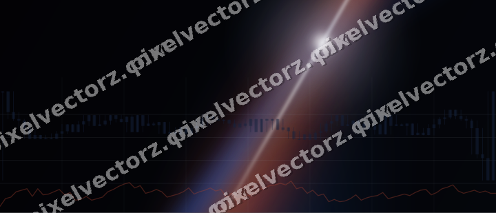 Glowing neon chart background in blue and red