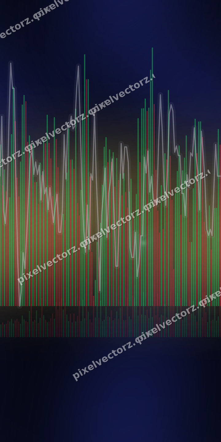 Nahtloser Neon Diagramm Hintergrund in Blau und Bernstein