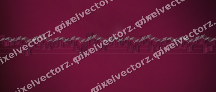 Glowing neon chart background in pink and green