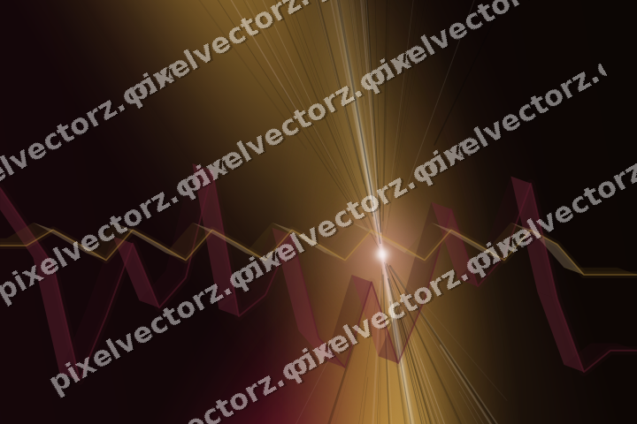 Glowing neon chart background in pink and amber