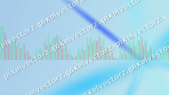 Soft pastel chart background in cyan and teal