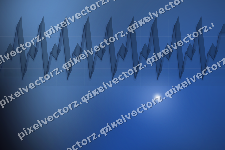 Glowing neon chart background in blue