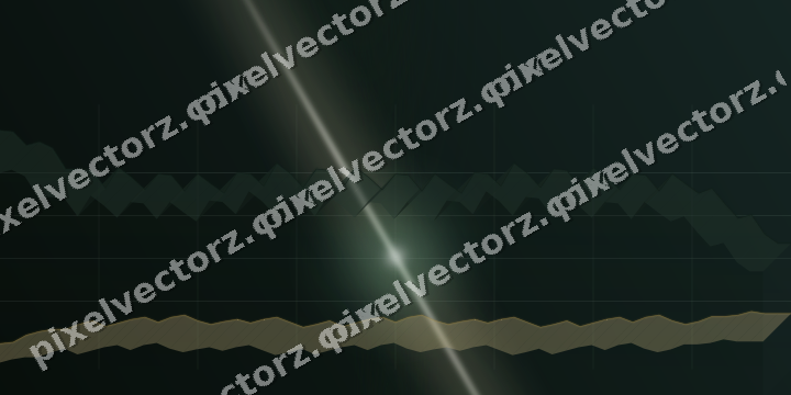 Glowing neon chart background in dark green and amber