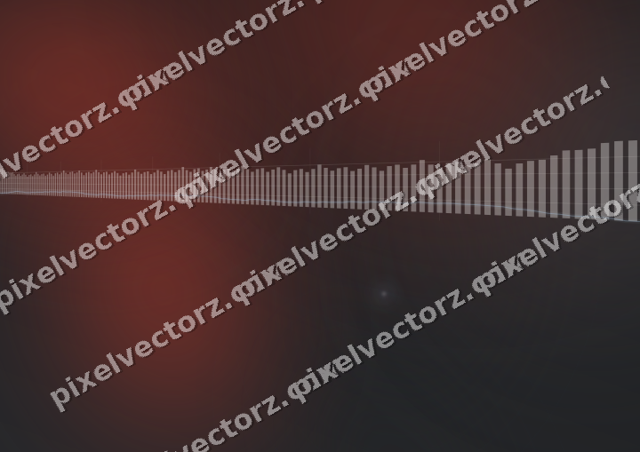 Glowing neon chart background in red and pale amber