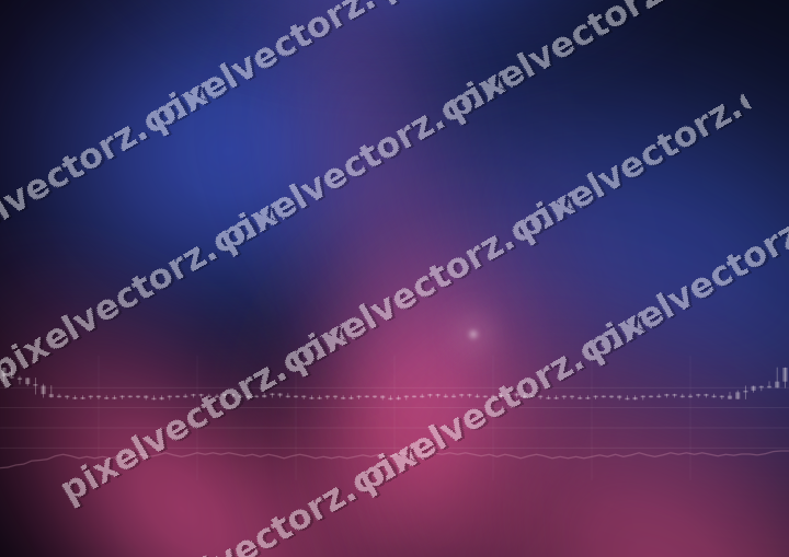 Glowing neon chart background in pink and blue