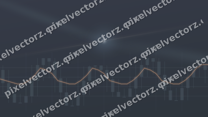 Glowing neon chart background in blue and orange