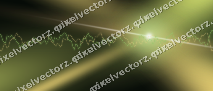 Glowing neon chart background in lime and yellow