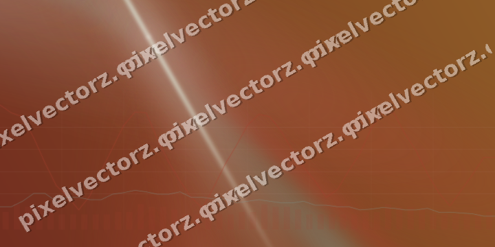 Glowing neon chart background in red and orange