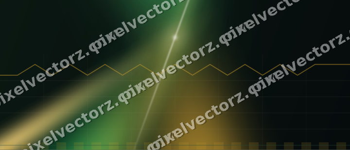Glowing neon chart background in amber and green